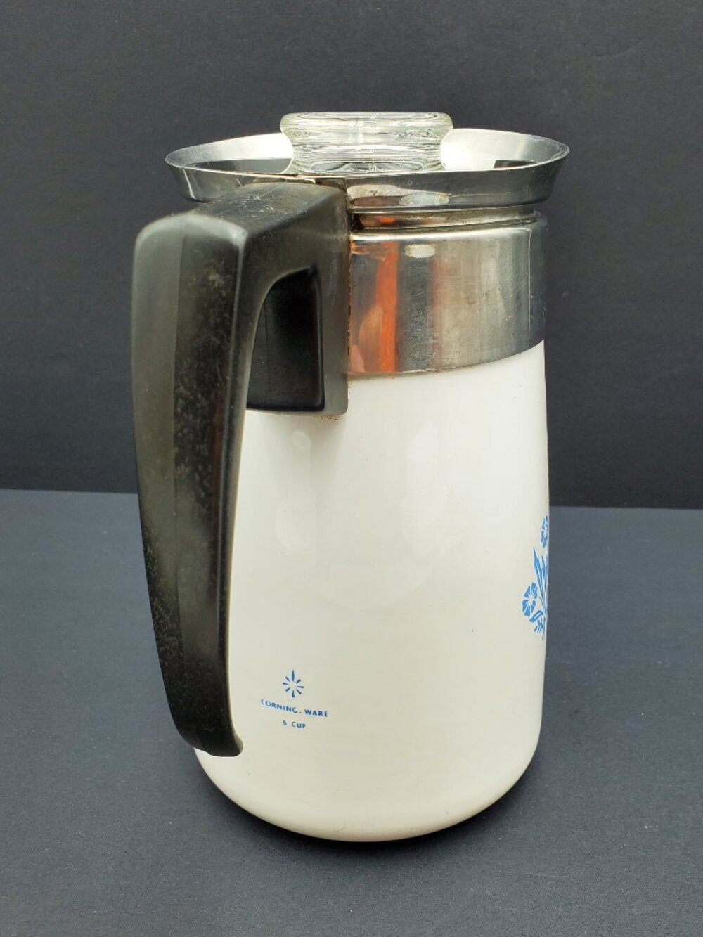 Corningware Blue Cornflower 6 C Stovetop Percolator Complete 5 Piece Coffee Pot - Picture 3 of 11